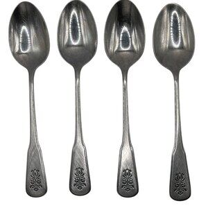 Oneida Silver Village Stainless Flatware teaspoons Set Of 4